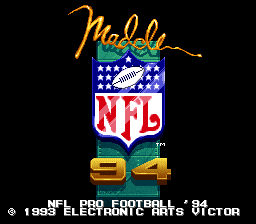 NFL Pro Football '94 (Japan) Title Screen